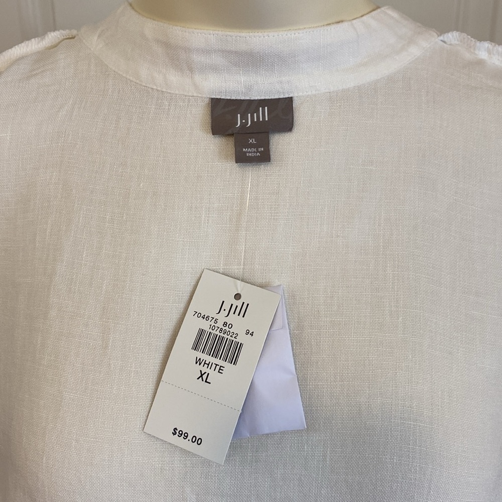 J.Jill White Linen Dress XL NWT - Picture 5 of 6